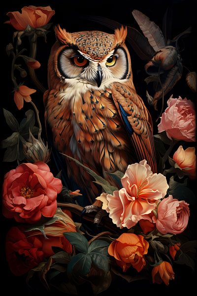 Birds of Paradise 1: Uil van Danny van Eldik - Perfect Pixel Design