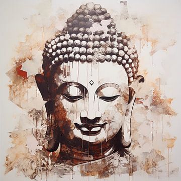 Buddha | Erdtöne von ARTEO Gemälde