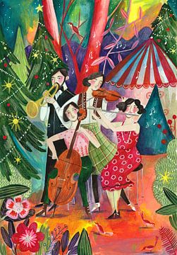 Kerst muziek in het bos van Caroline Bonne Müller