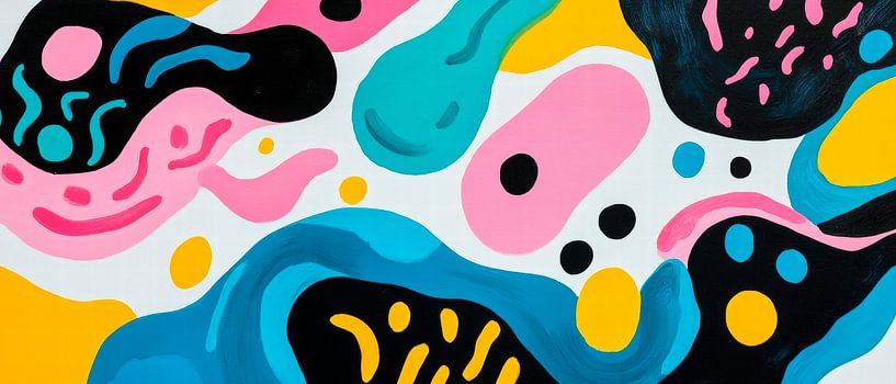 Kleurrijke abstractie - levende vormen van Poster Art Shop