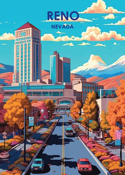 Reno Riverside: Ein lebendiges Stadtbild von PublicArt77