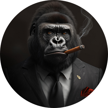 Gorilla met een sigaar
