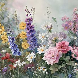 Gemälde eines Blumengartens von IamHome Studio