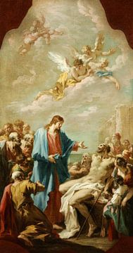 Christus geneest de Verlamde, Giovanni Antonio Pellegrini...