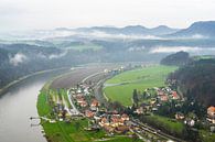 View from the Bastei to the spa town of Rathen/Oberrathen by Holger Spieker thumbnail