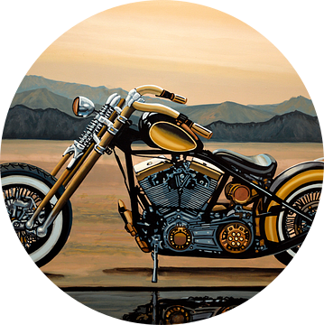 Harley Davidson Schilderij van Paul Meijering