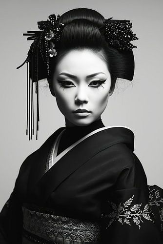 Geisha in Zwart/Wit