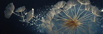 Floating seed fluff in close-up panorama by Digitale Schilderijen