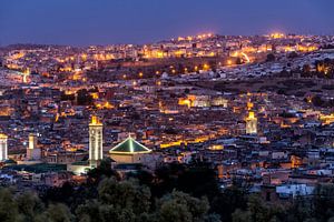Abendblick über Fes, Marokko