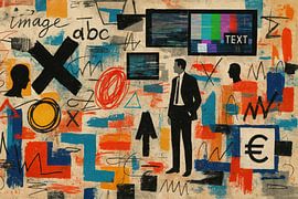 Businessman between fields of colour by Imperial Art House