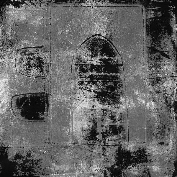 Modern abstract black and white art no. 5 by Dina Dankers