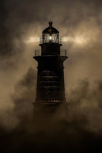 Mystical lighthouse in the mist by Art & Soul Creations