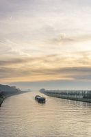 Inland navigation at Sunrise
