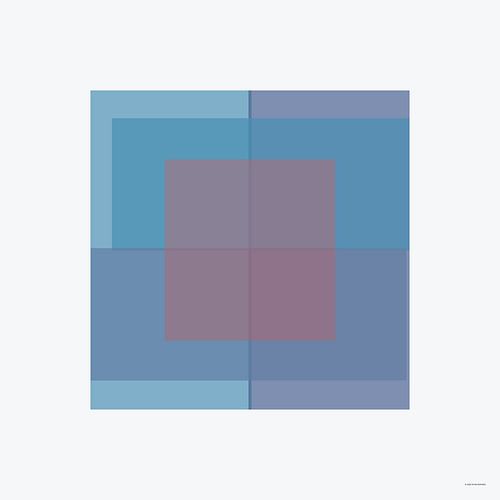 Abstract Blauw Rood Kleur Vierkant