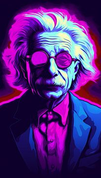 Einstein Pop Art violet sur Surreal Media