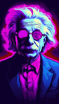 Einstein Pop Art Lila von Surreal Media