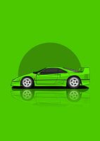 Kunst 1989 ferrari f40 Grün