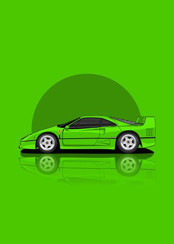 Art 1989 ferrari f40 Green
