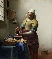 The Milkmaid with a red skirt
