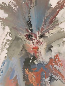 Visage peint moderne