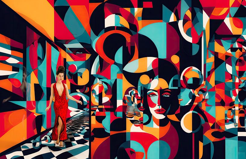 Escher's Lady in Red by Arjen Roos
