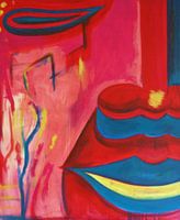 Modern Buddha Red by Michael Ladenthin