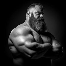 Sterkman portret van BEARpictureart