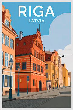 Riga, Letland van Poster Art Shop