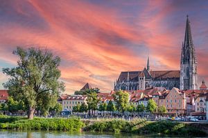 Skyline von Regensburg in Deutschland von Animaflora PicsStock