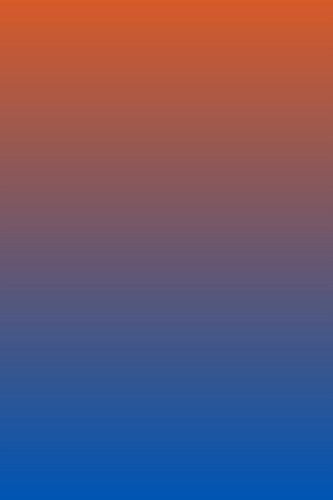 Abstract landschap van zonsondergang of zonsopgang in neonblauw en oranje