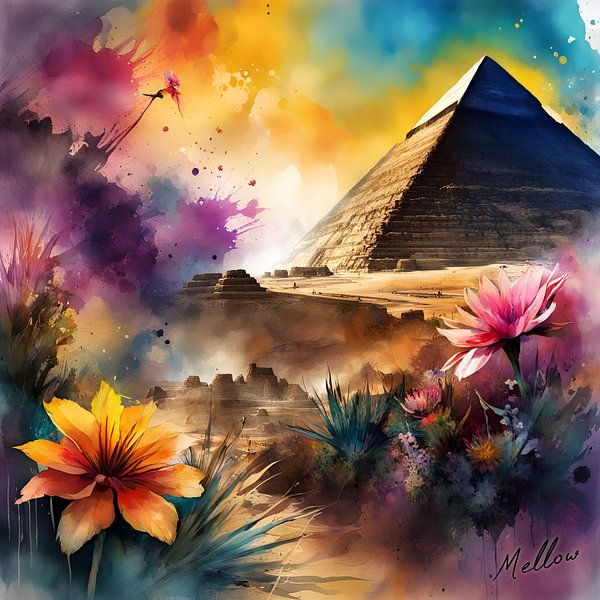 Échos fleuris de Gizeh par Mellow Art