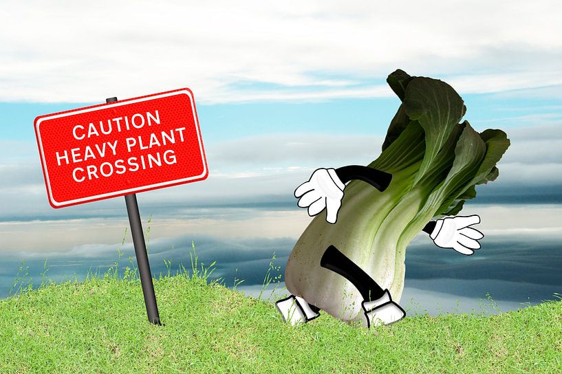 Road sign - Caution heavy plant crossing. van Grüntyers .