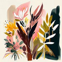 Botanical flower scene