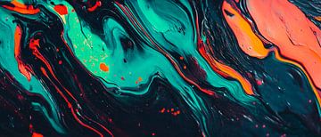 Abstract colours in a flowing pattern by Poster Art Shop