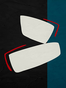 Moderne Abstrakte Organische Geometrische Farbkunst