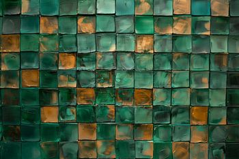 Emerald green with copper