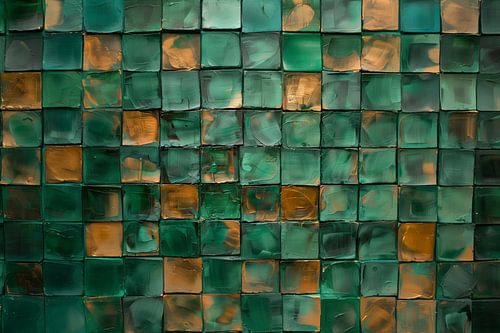 Smaragd groen met koper