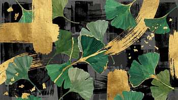 Japanese Ginkgo Leaves Golden Serenity