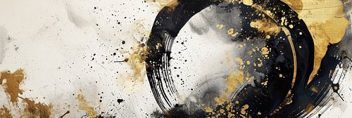 Asian art circle abstract panorama