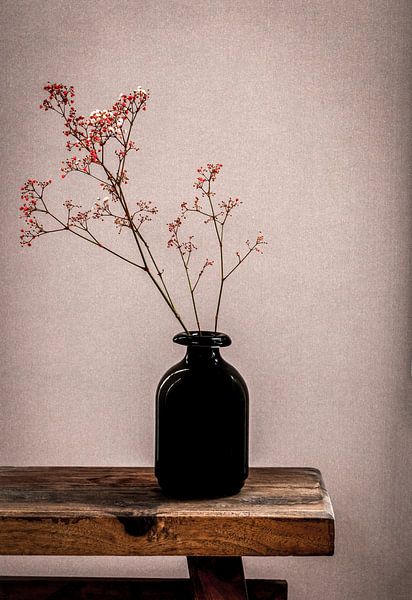 Stilleben-Vase mit Gipsgras von Marjolein van Middelkoop