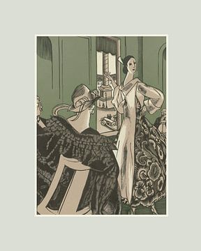 A night out | Historischer Art Deco Modedruck | Retro-Druck in modernen Farben von NOONY