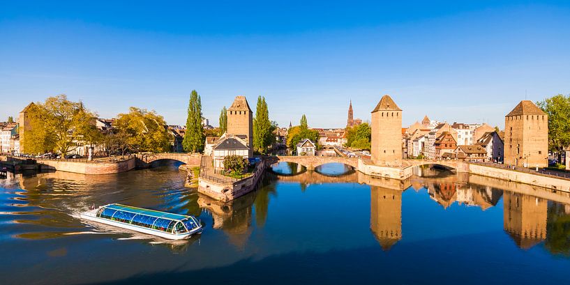 De Ponts Couverts in het Gerberviertel in Straatsburg van Werner Dieterich