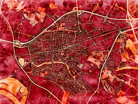 Carte de Wijchen avec le style 'Amber Autumn' sur Maporia