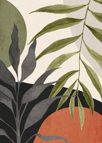 Abstrakte Kunst Tropical Leaves 92