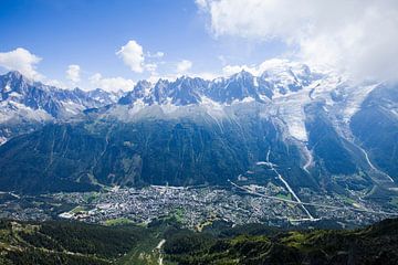 Magisch uitzicht op Chamonix in Frankrijk van Rosanne Langenberg