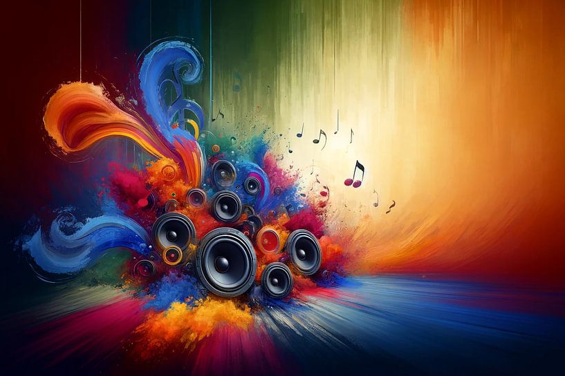 Melodische symfonie van kleuren: Luidspreker &amp; tonen van artefacti