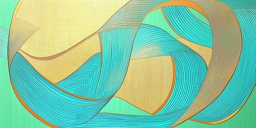 Modern abstract turquoise