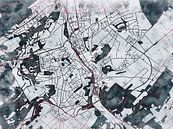 Kaart van Stolberg (Rheinland) in de stijl 'White Winter' van Maporia thumbnail