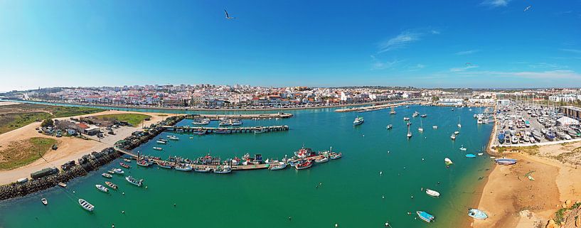 Aerial photo of the port of Lagos in the Algarve Portugal by Eye on You