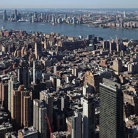 Zuidwest Manhattan van boven gezien van Raymond Hendriks